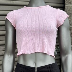 Urban Outfitters pink crop top